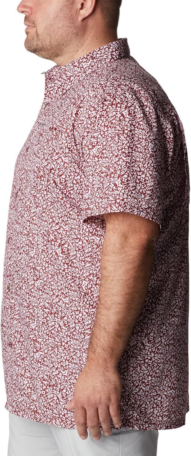 imageColumbia Mens Super Slack Tide Camp Shirt Short SleeveRed Jasper Deepsea Medley