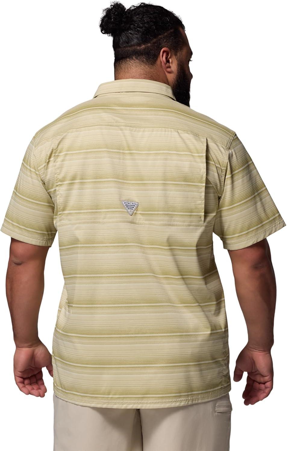 imageColumbia Mens Super Slack Tide Camp Shirt Short SleeveSerpentine Surge Stripe