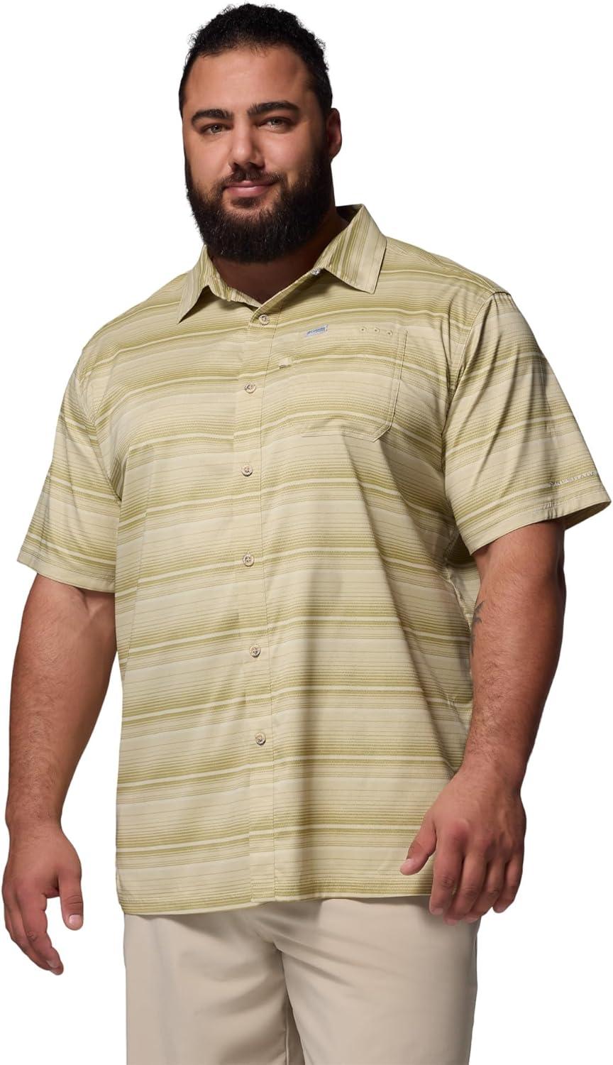 imageColumbia Mens Super Slack Tide Camp Shirt Short SleeveSerpentine Surge Stripe