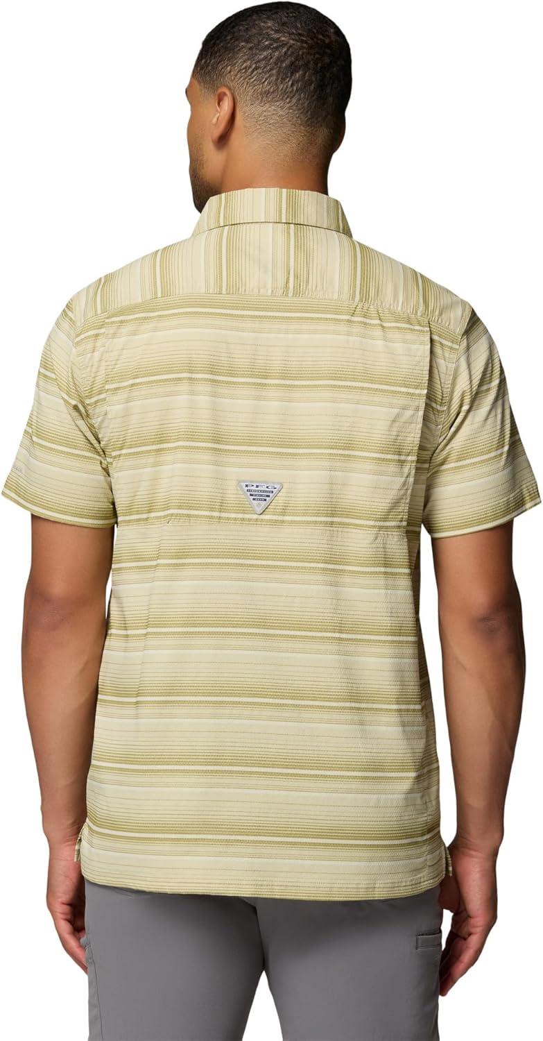 imageColumbia Mens Super Slack Tide Camp Shirt Short SleeveSerpentine Surge Stripe
