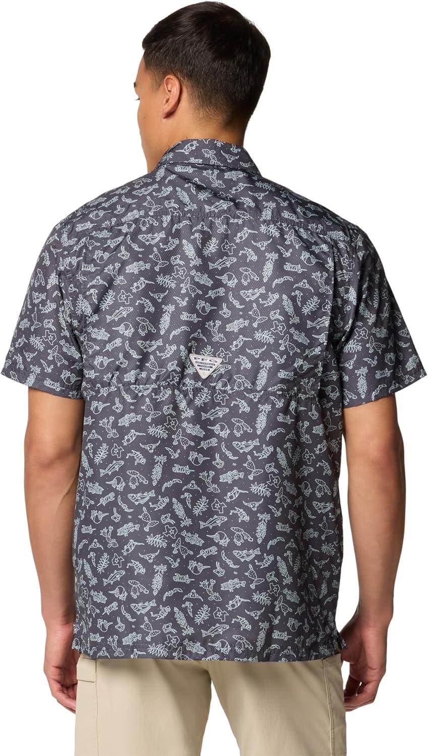 imageColumbia Mens Super Slack Tide Camp Shirt Short SleeveShark Texas Time