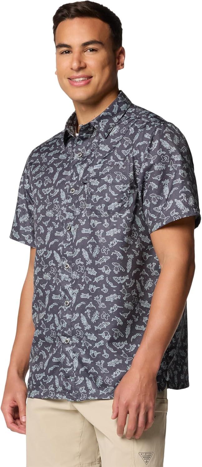 imageColumbia Mens Super Slack Tide Camp Shirt Short SleeveShark Texas Time