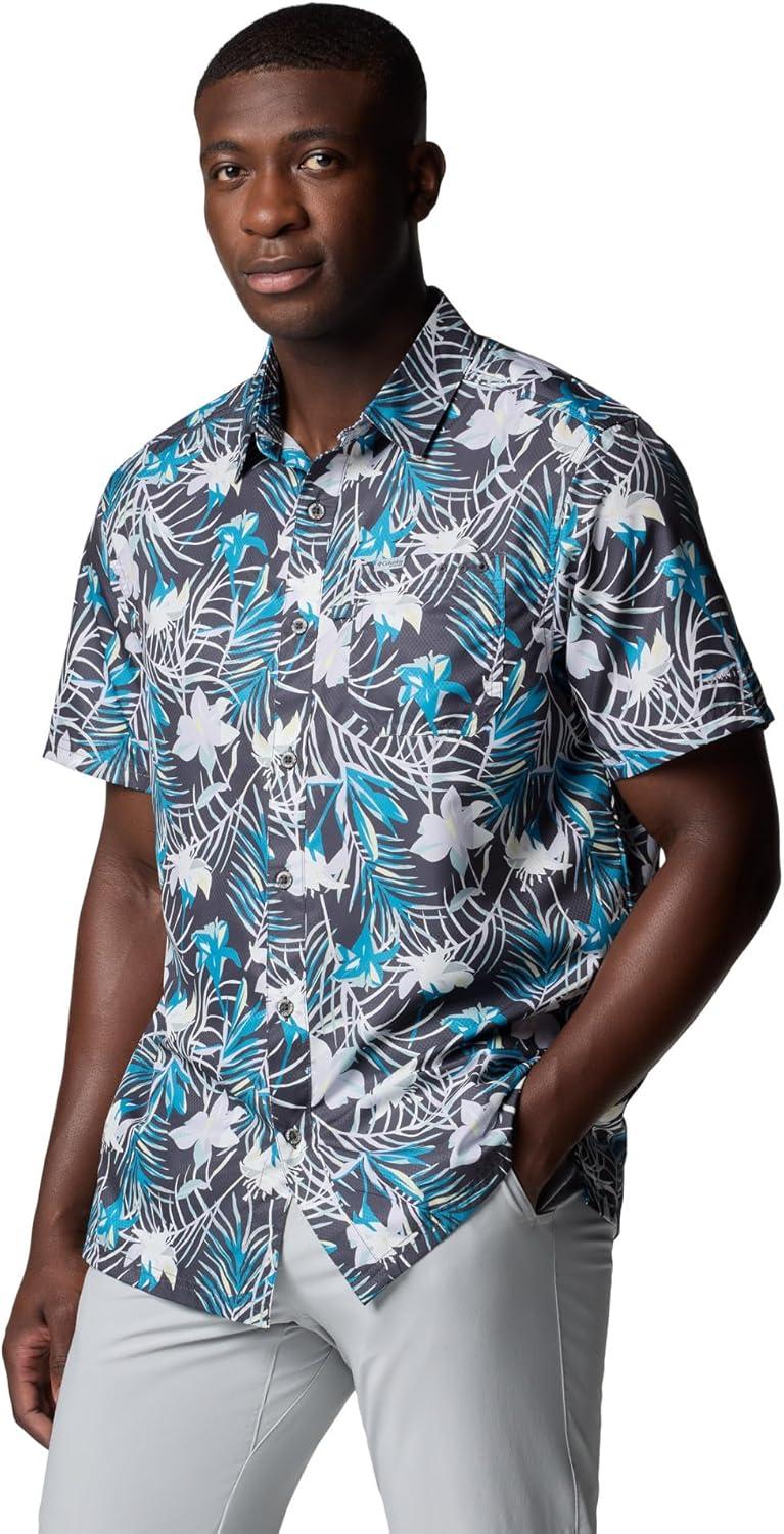 imageColumbia Mens Super Slack Tide Camp Shirt Short SleeveShark Tropicfield