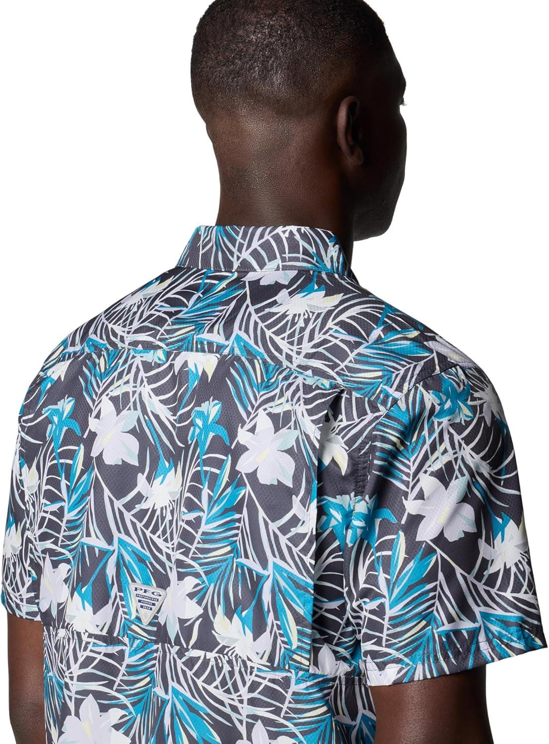 imageColumbia Mens Super Slack Tide Camp Shirt Short SleeveShark Tropicfield