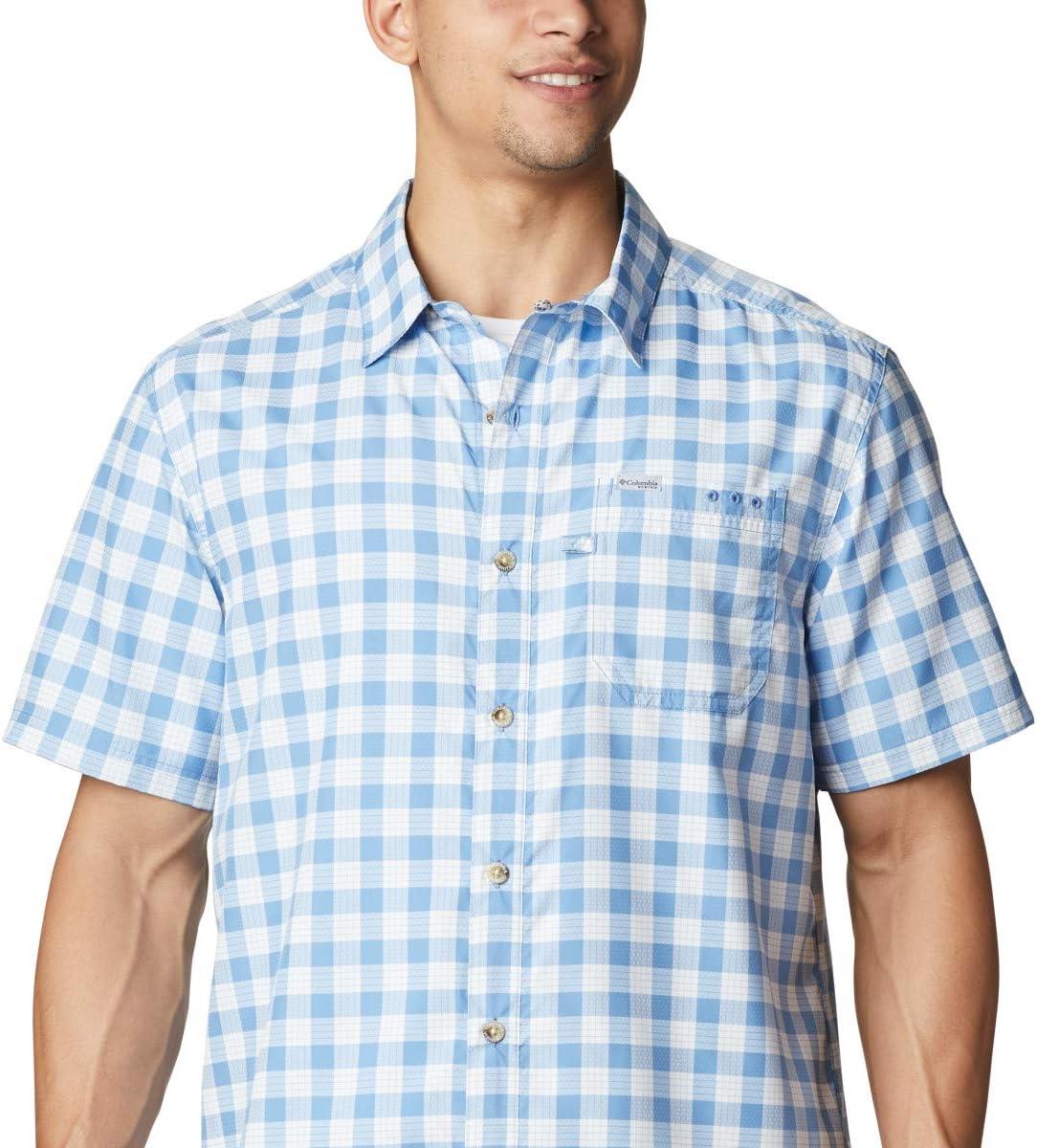 imageColumbia Mens Super Slack Tide Camp Shirt Short SleeveSkyler Palaka Plaid