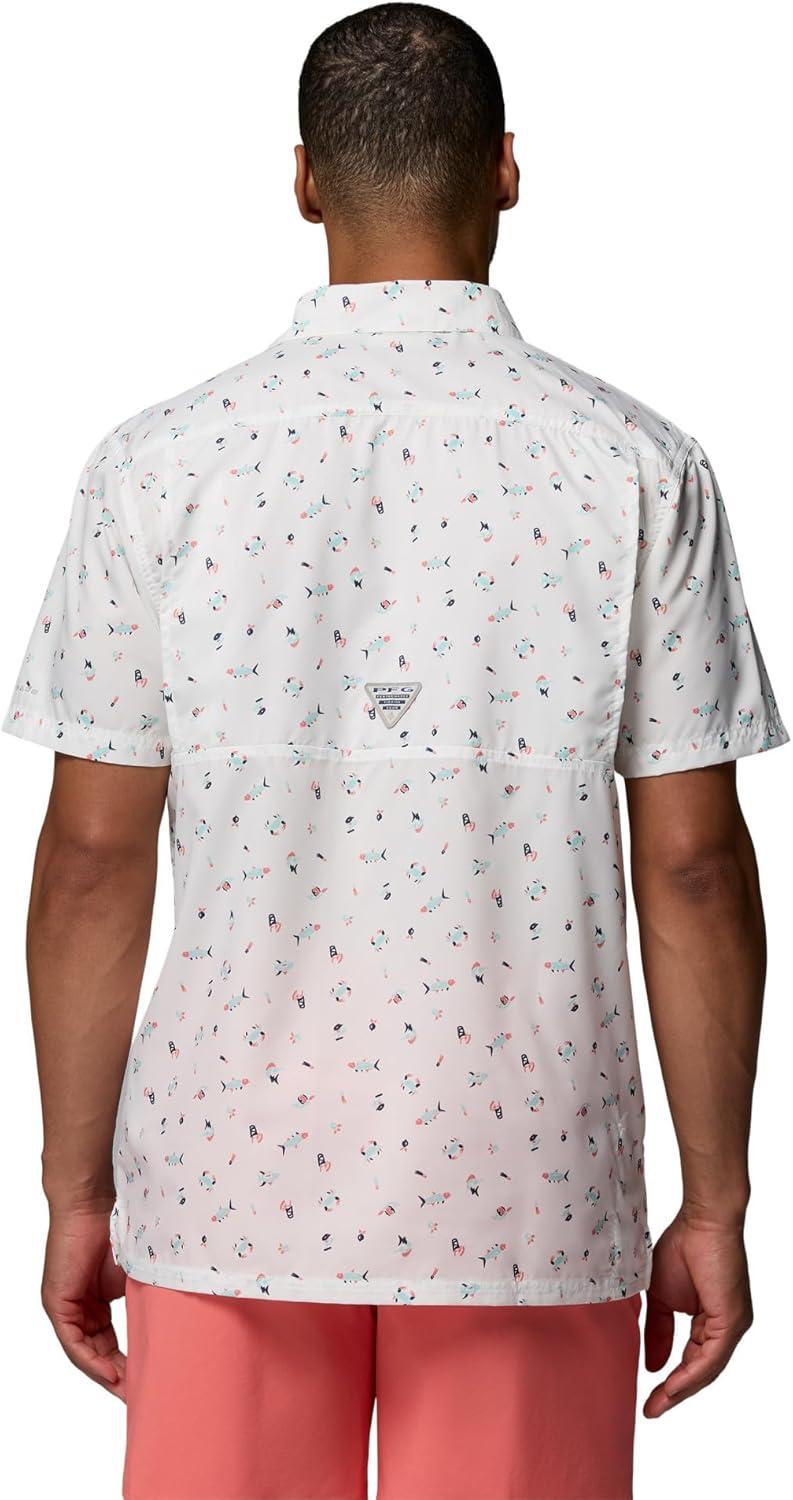 imageColumbia Mens Super Slack Tide Camp Shirt Short SleeveWhite Florilife