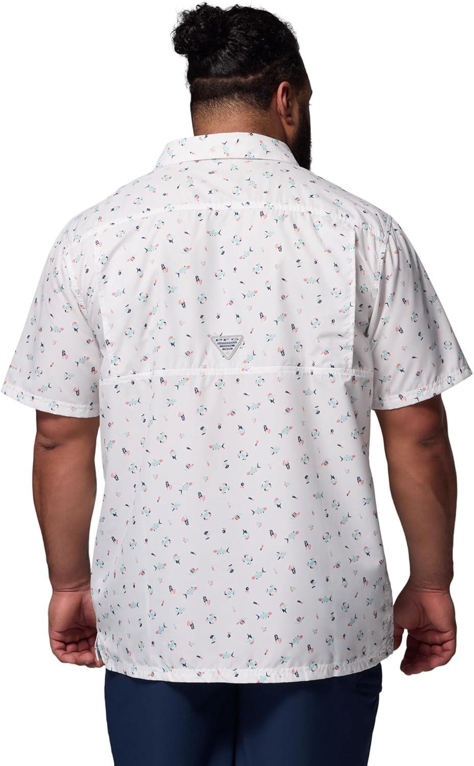 imageColumbia Mens Super Slack Tide Camp Shirt Short SleeveWhite Florilife