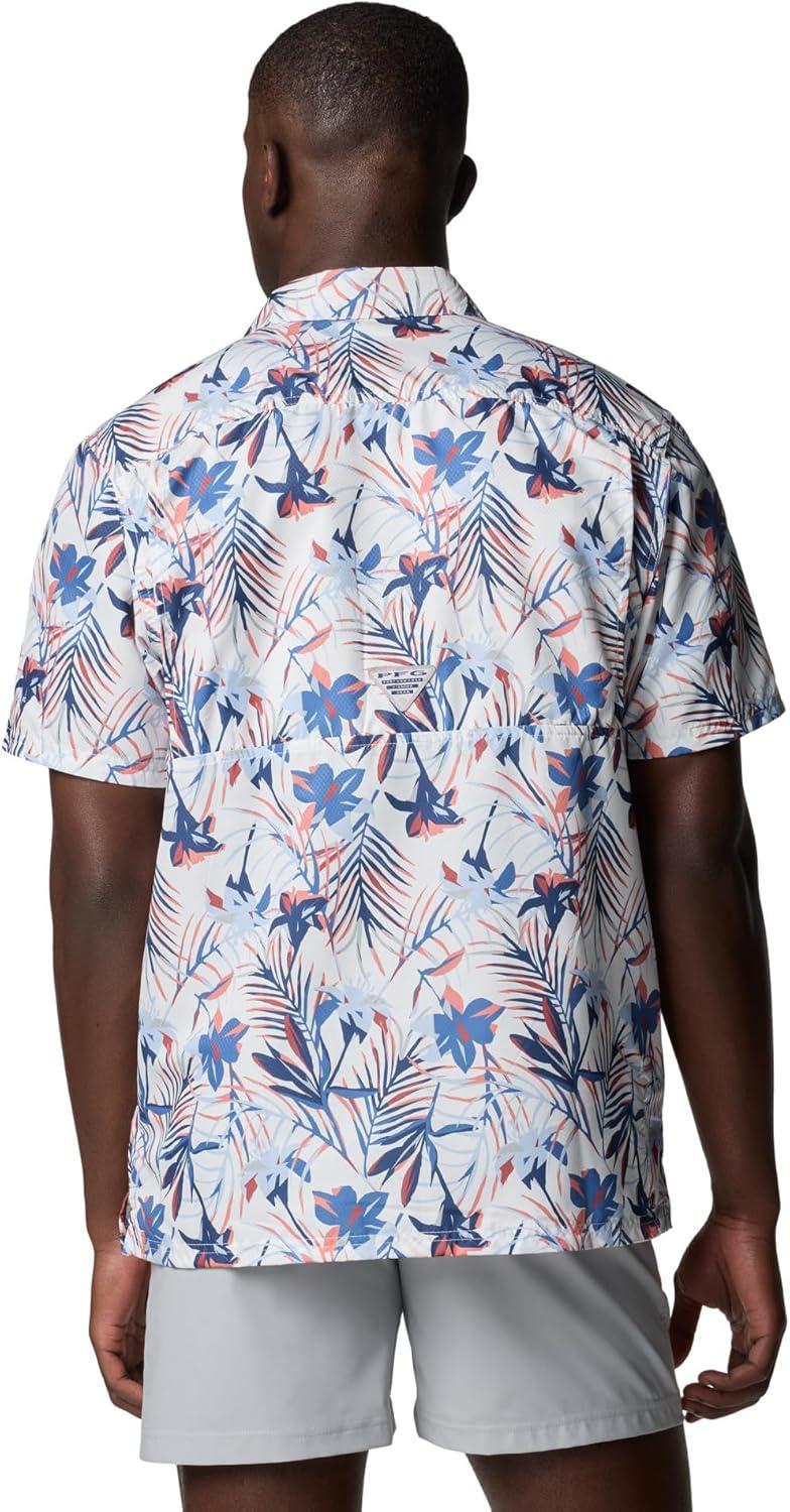 imageColumbia Mens Super Slack Tide Camp Shirt Short SleeveWhite Tropicfield