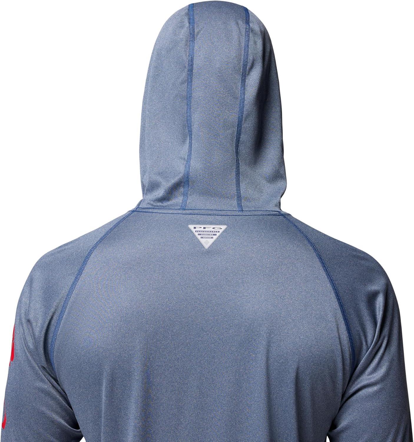 imageColumbia Mens Terminal Tackle HoodieCarbon HeatherRed Spark Logo