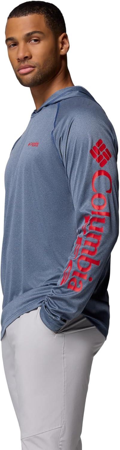 imageColumbia Mens Terminal Tackle HoodieCarbon HeatherRed Spark Logo