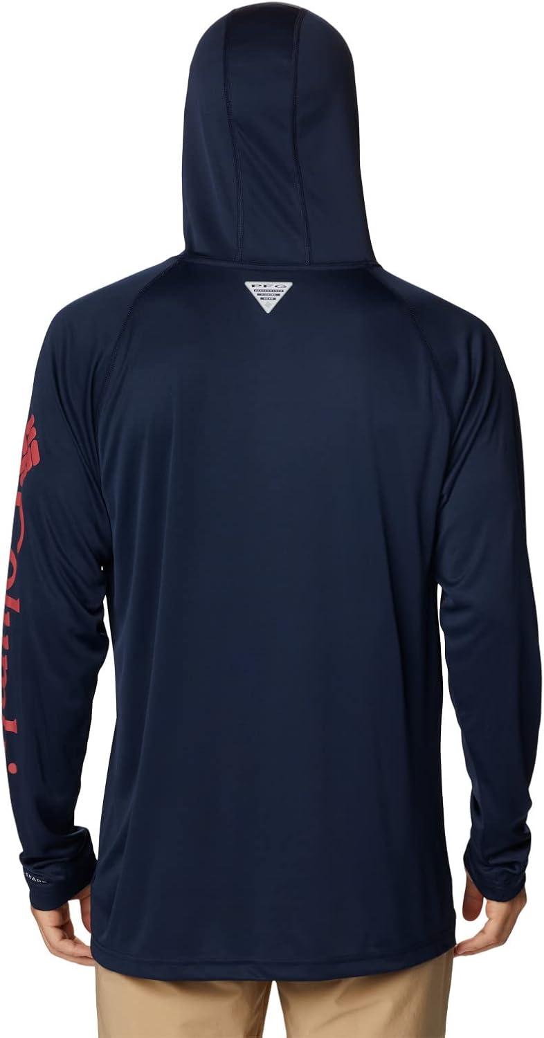 imageColumbia Mens Terminal Tackle HoodieCollegiate NavySunset Red Logo