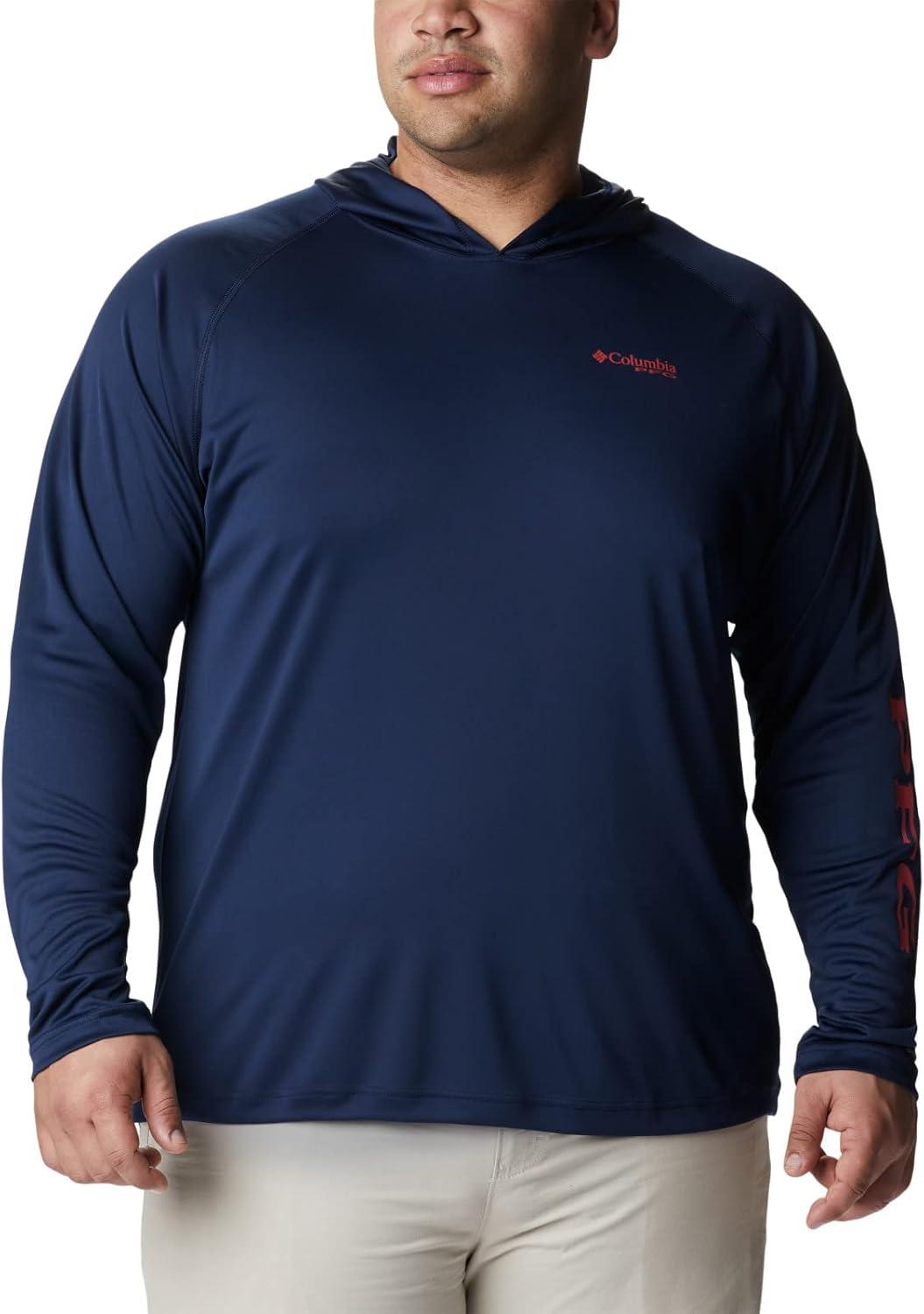 imageColumbia Mens Terminal Tackle HoodieCollegiate NavySunset Red Logo
