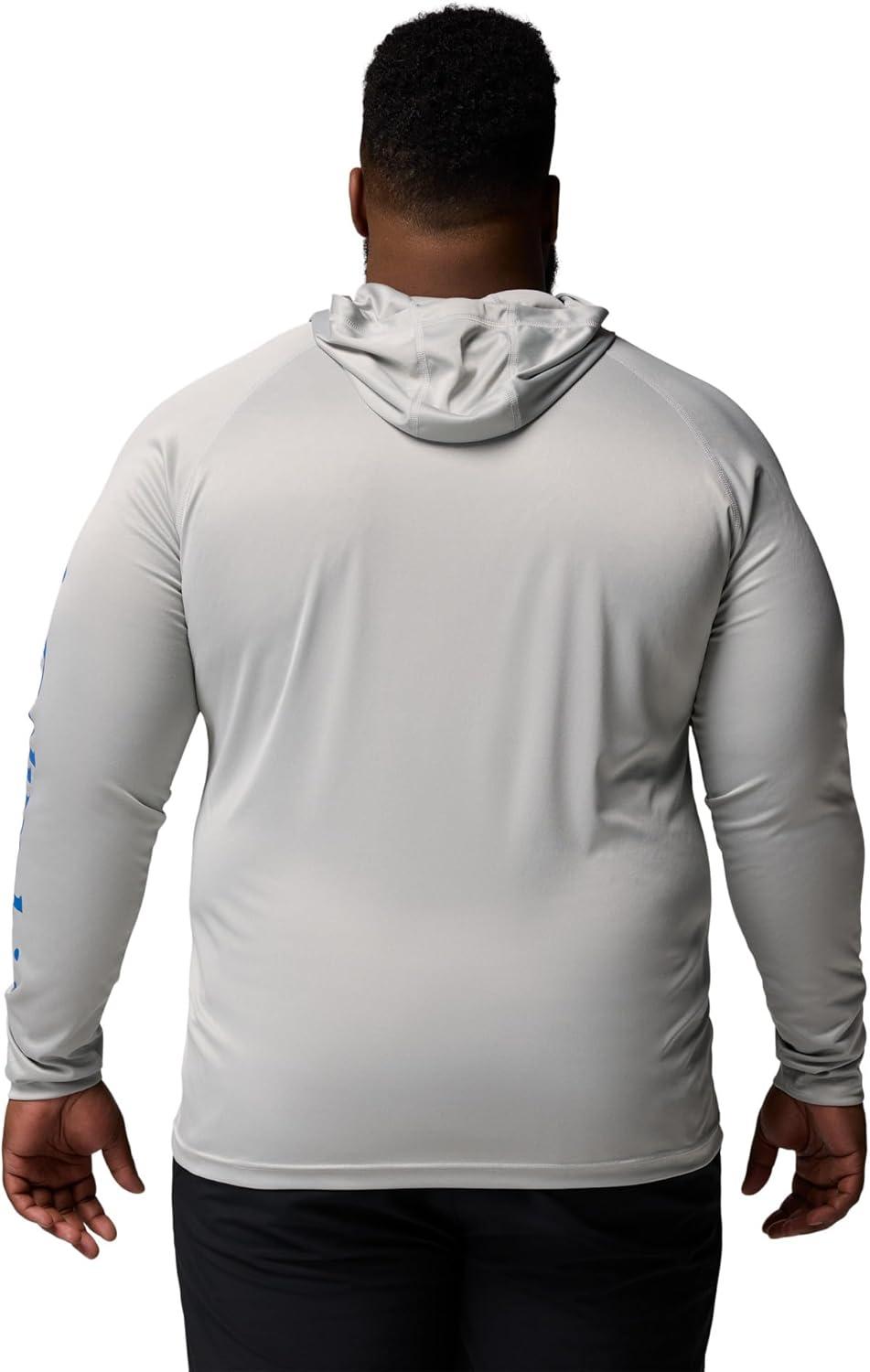 imageColumbia Mens Terminal Tackle HoodieCool Grey HeatherVivid Blue Logo