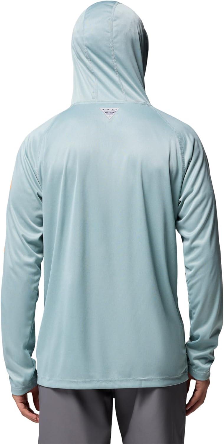 imageColumbia Mens Terminal Tackle HoodieCrushed Blue HeatherBright Nectar Logo