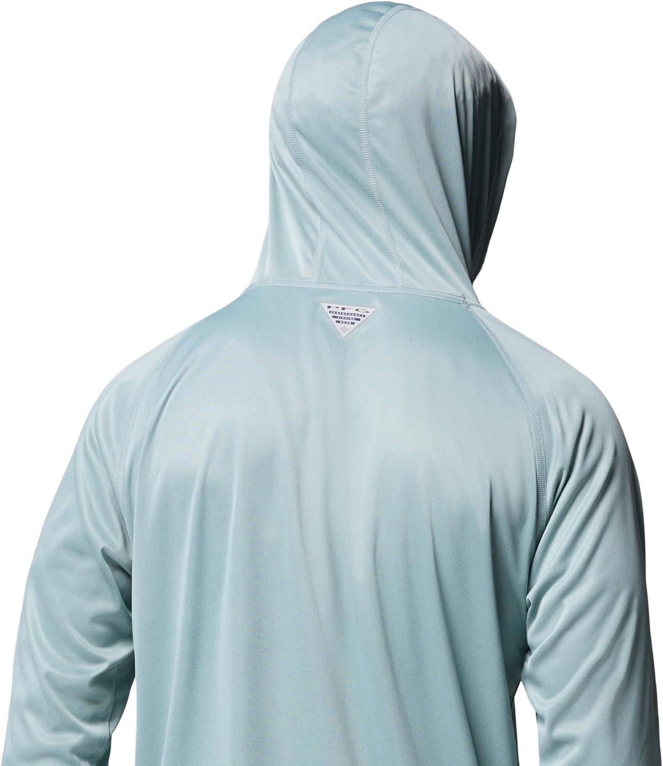 imageColumbia Mens Terminal Tackle HoodieCrushed Blue HeatherBright Nectar Logo