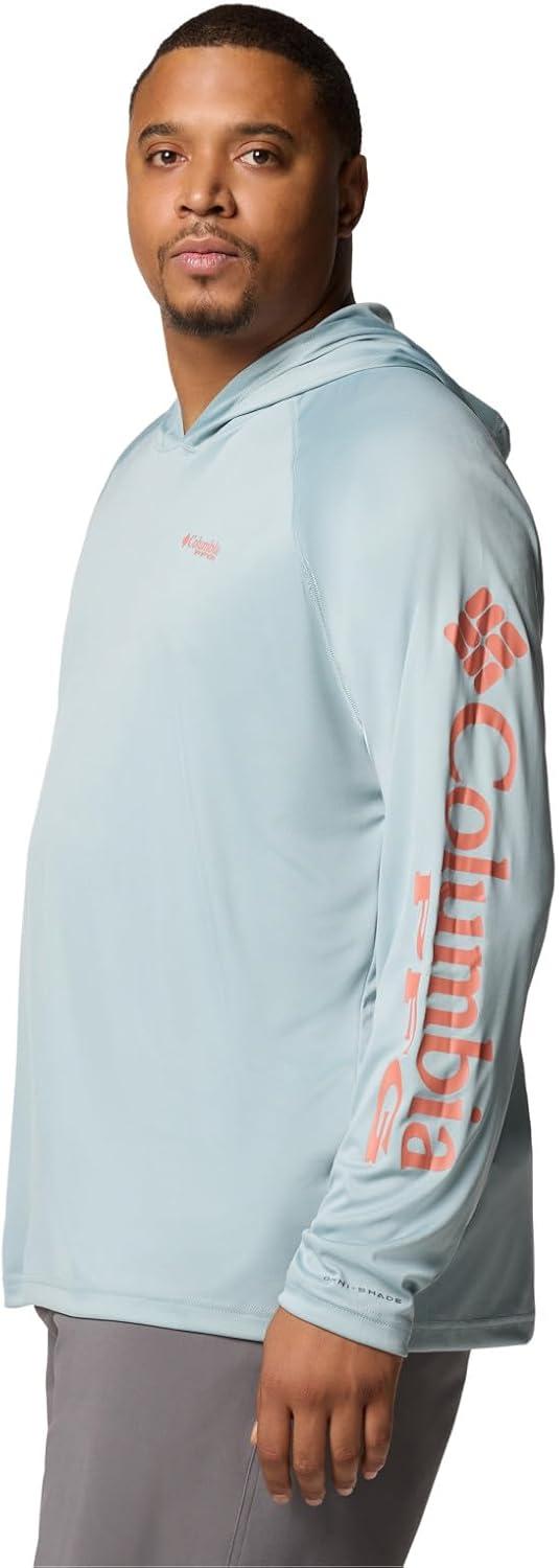 imageColumbia Mens Terminal Tackle HoodieCrushed BlueFaded Peach Logo