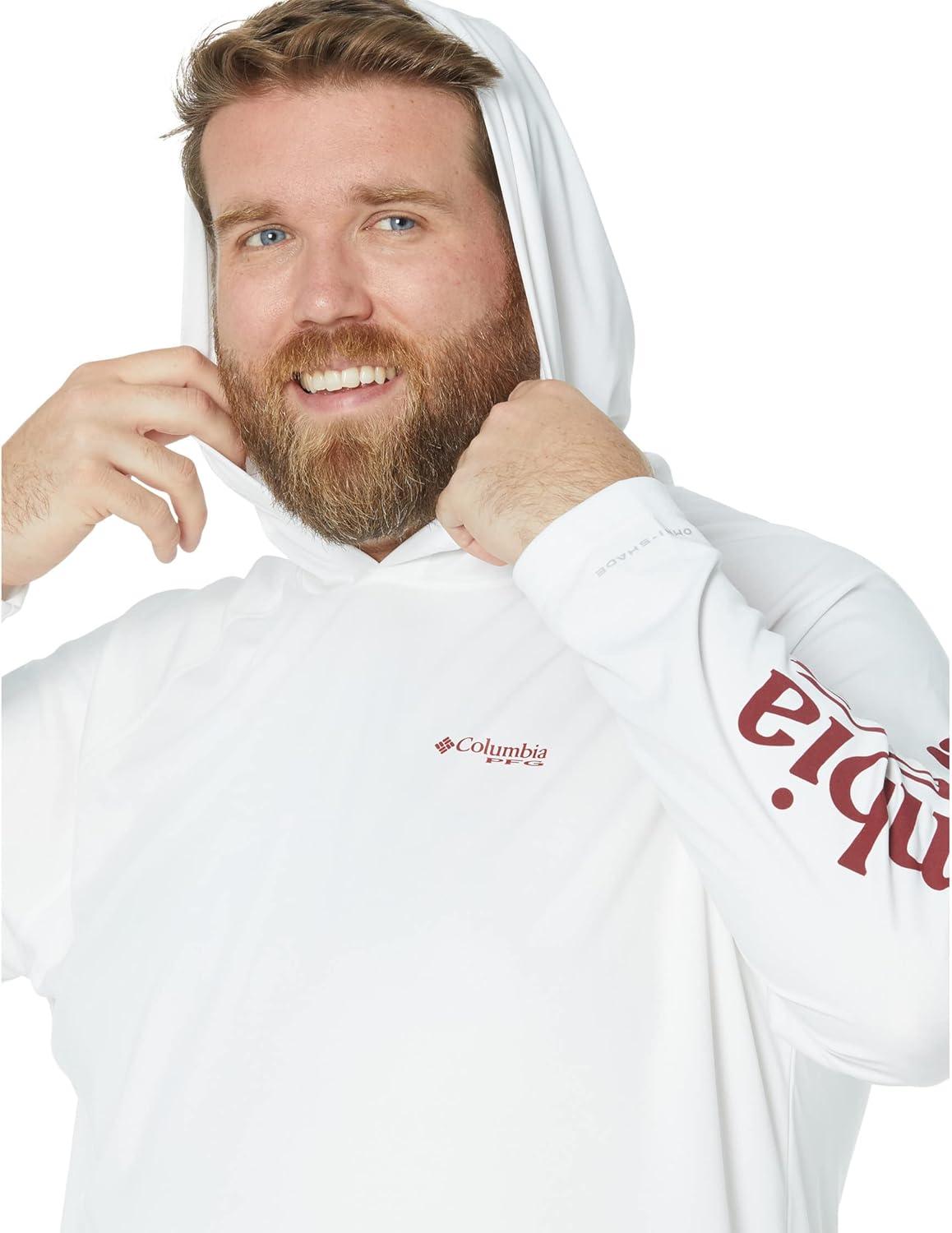 imageColumbia Mens Terminal Tackle HoodieWhiteRed Jasper Logo