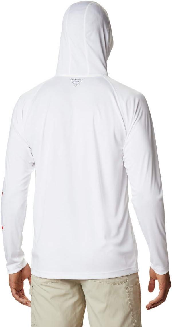 imageColumbia Mens Terminal Tackle HoodieWhiteRed Spark Logo