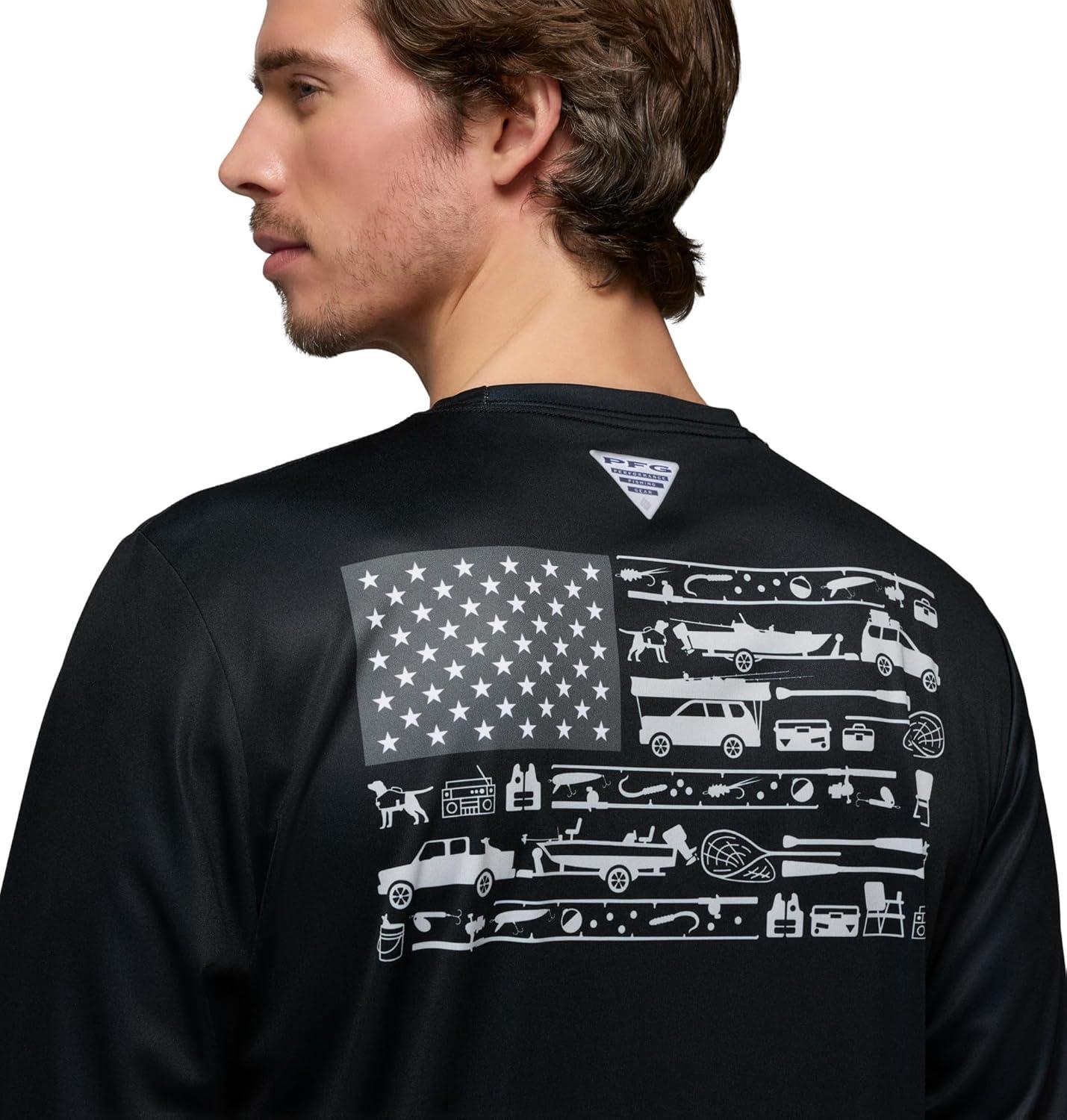 imageColumbia Mens Terminal Tackle PFG Fish Flag Long SleeveBlack