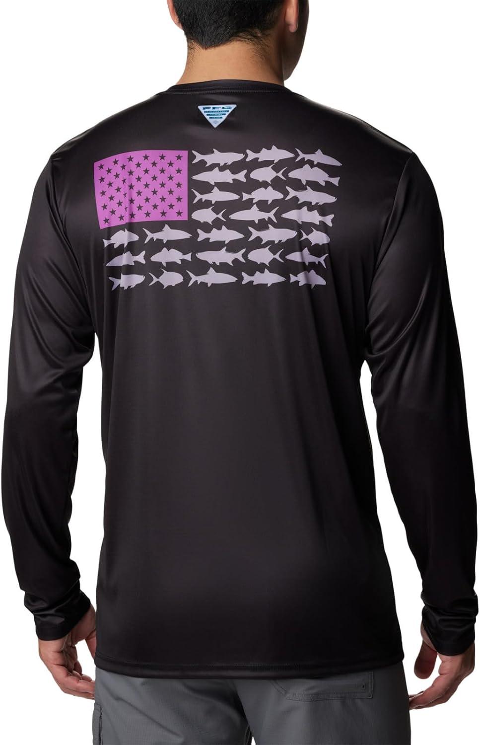 imageColumbia Mens Terminal Tackle PFG Fish Flag Long SleeveBlackBerry Jam Inshore Fish