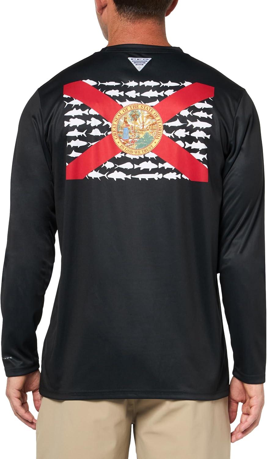 imageColumbia Mens Terminal Tackle PFG Fish Flag Long SleeveBlackFl Flag