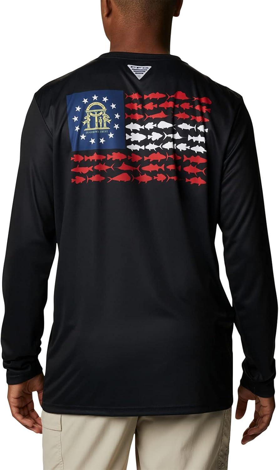 imageColumbia Mens Terminal Tackle PFG Fish Flag Long SleeveBlackGa Fish