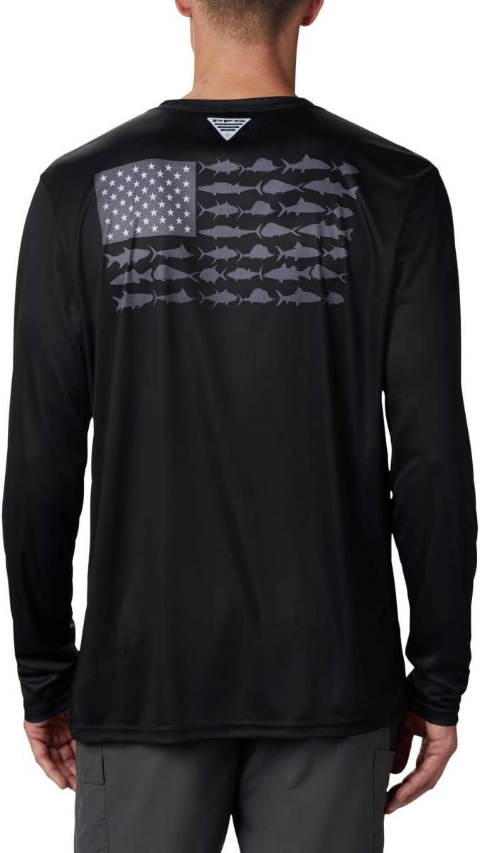 imageColumbia Mens Terminal Tackle PFG Fish Flag Long SleeveBlackGraphite