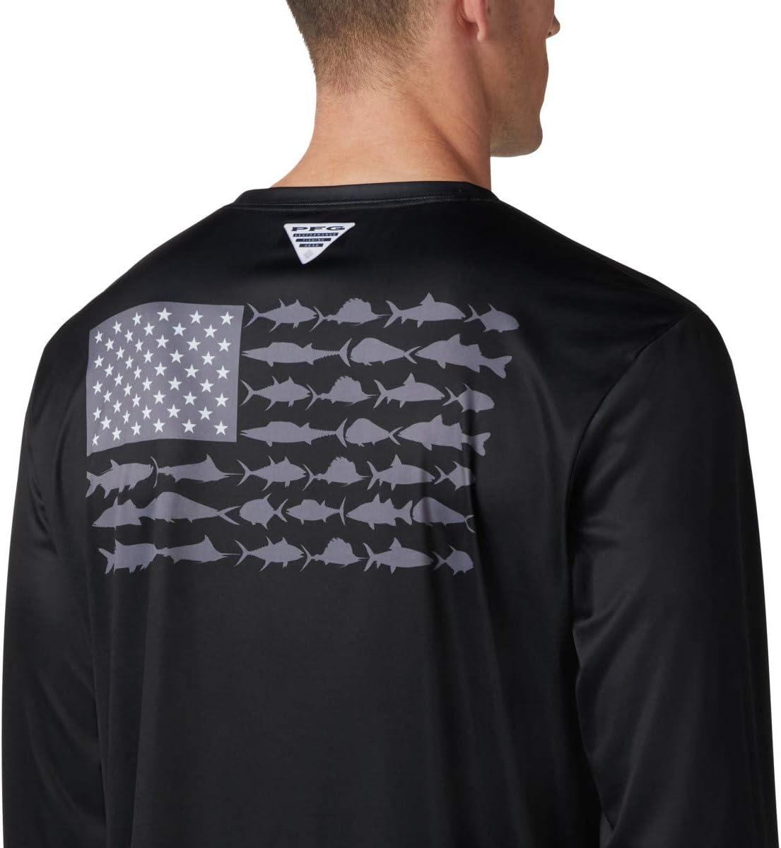 imageColumbia Mens Terminal Tackle PFG Fish Flag Long SleeveBlackGraphite