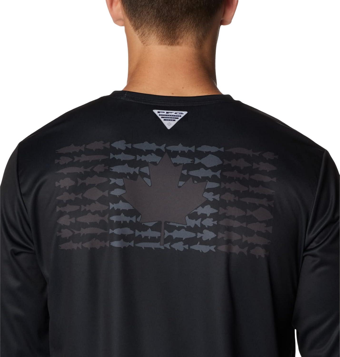imageColumbia Mens Terminal Tackle PFG Fish Flag Long SleeveBlackGraphite Can Fish