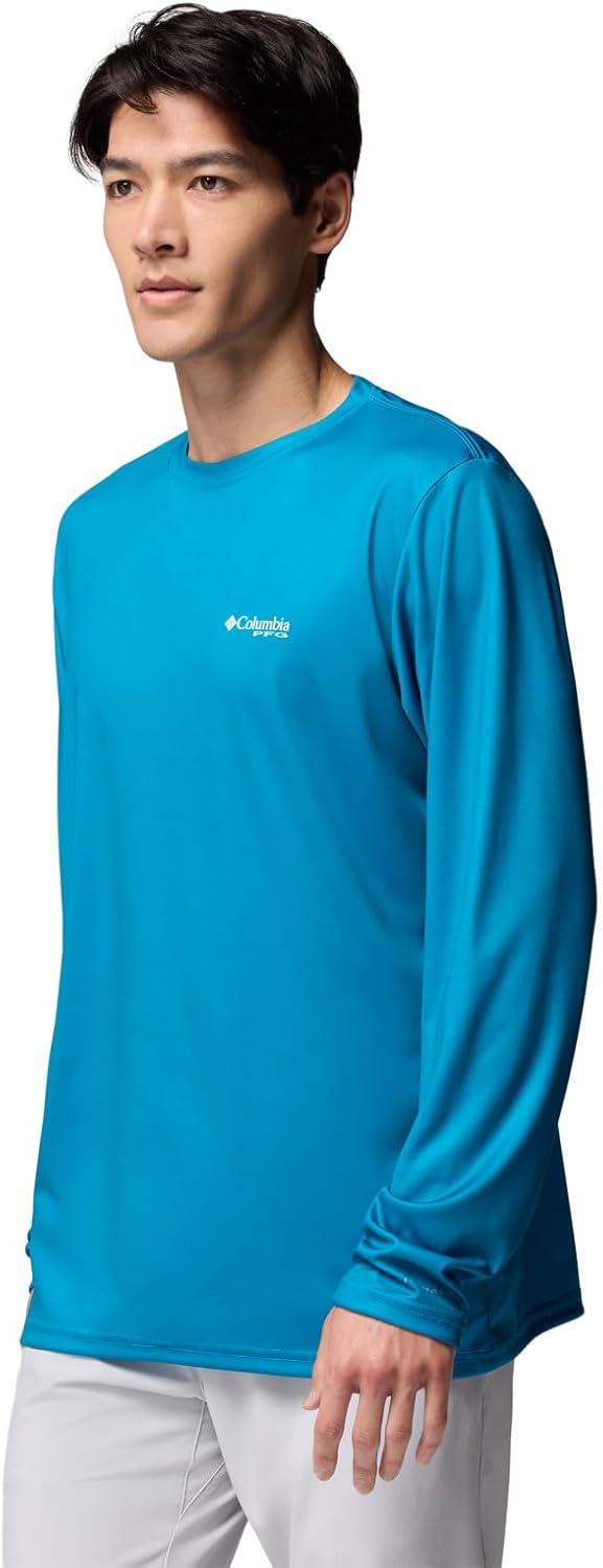 imageColumbia Mens Terminal Tackle PFG Fish Flag Long SleeveBlue EchoLemon Wash Offshore Slam