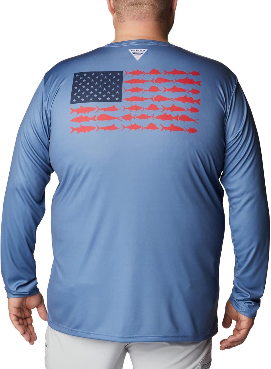 imageColumbia Mens Terminal Tackle PFG Fish Flag Long SleeveBluestoneCollegiate Navy