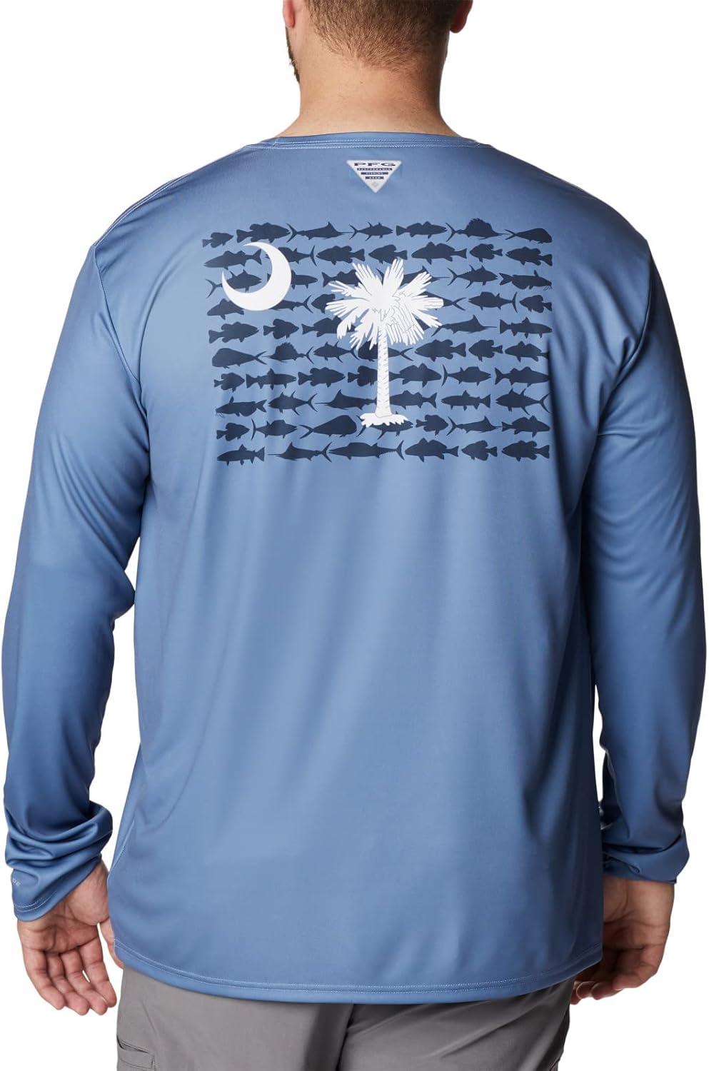 imageColumbia Mens Terminal Tackle PFG Fish Flag Long SleeveBluestoneSc Fish