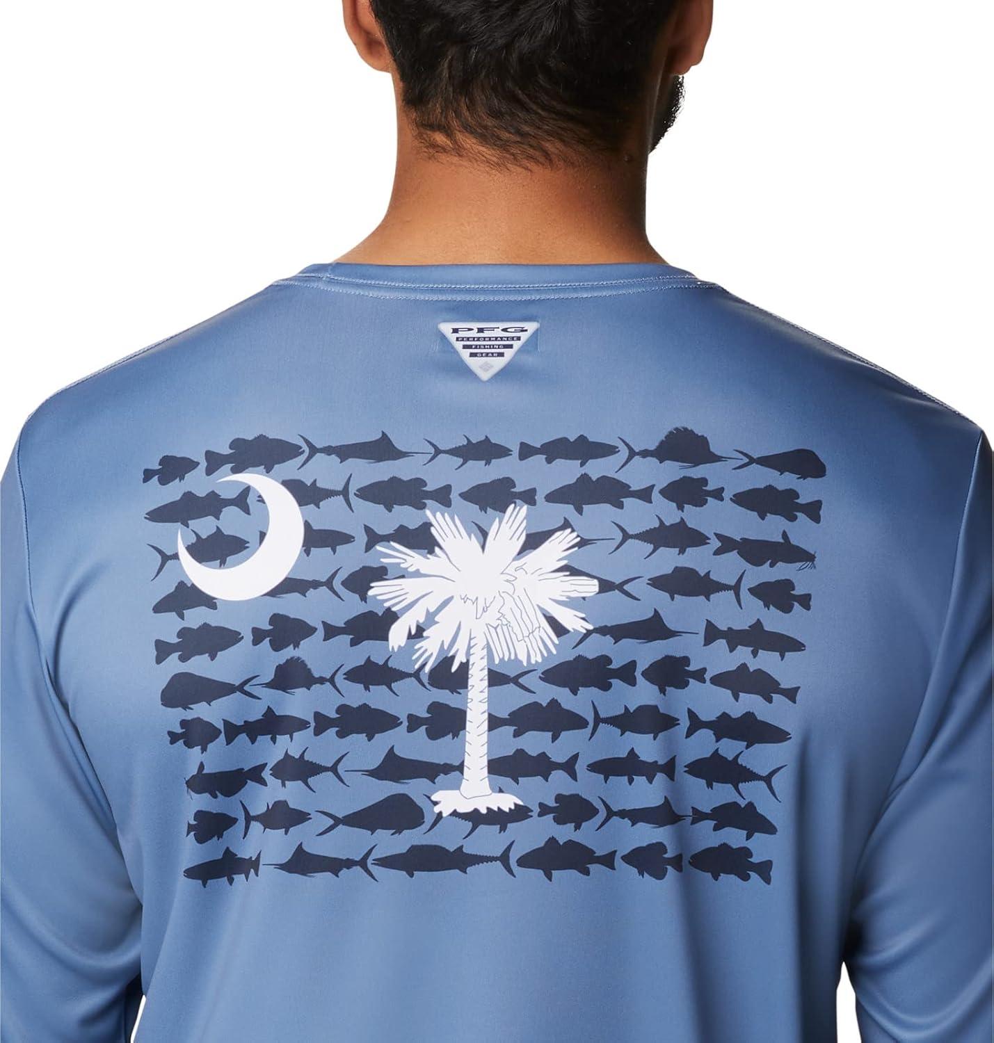 imageColumbia Mens Terminal Tackle PFG Fish Flag Long SleeveBluestoneSc Fish