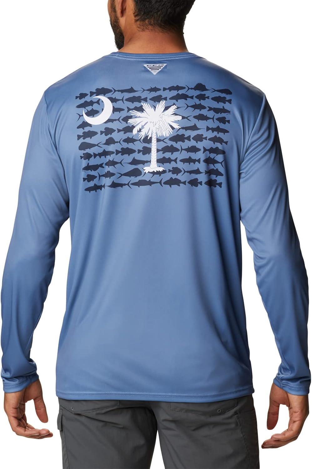 imageColumbia Mens Terminal Tackle PFG Fish Flag Long SleeveBluestoneSc Fish