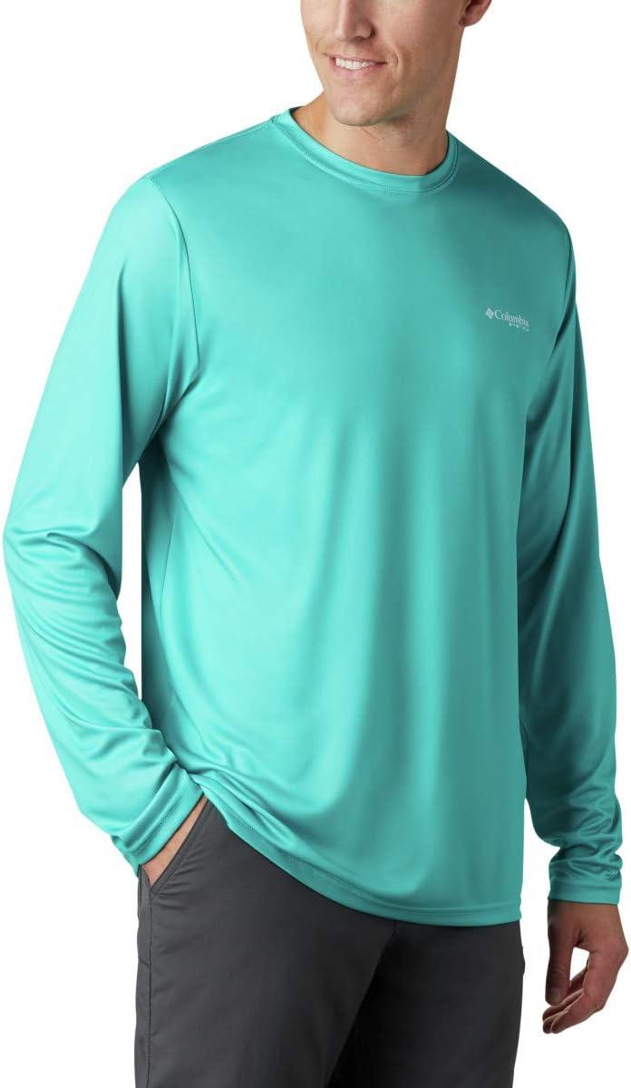 imageColumbia Mens Terminal Tackle PFG Fish Flag Long SleeveBright AquaDark Pool