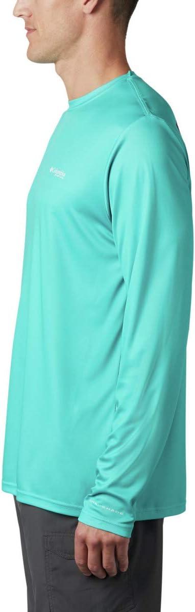 imageColumbia Mens Terminal Tackle PFG Fish Flag Long SleeveBright AquaDark Pool