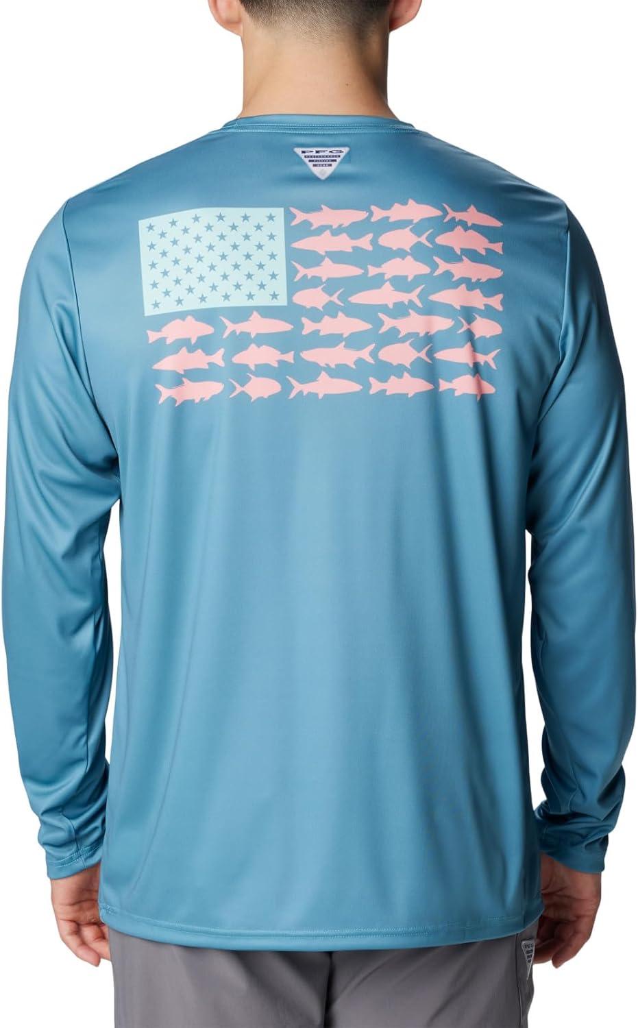 imageColumbia Mens Terminal Tackle PFG Fish Flag Long SleeveCanyon BlueGulf Stream Inshore Slam