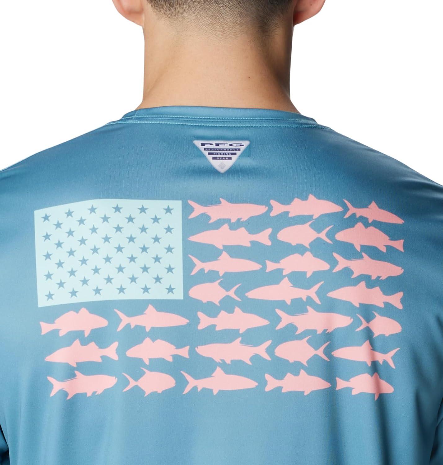 imageColumbia Mens Terminal Tackle PFG Fish Flag Long SleeveCanyon BlueGulf Stream Inshore Slam