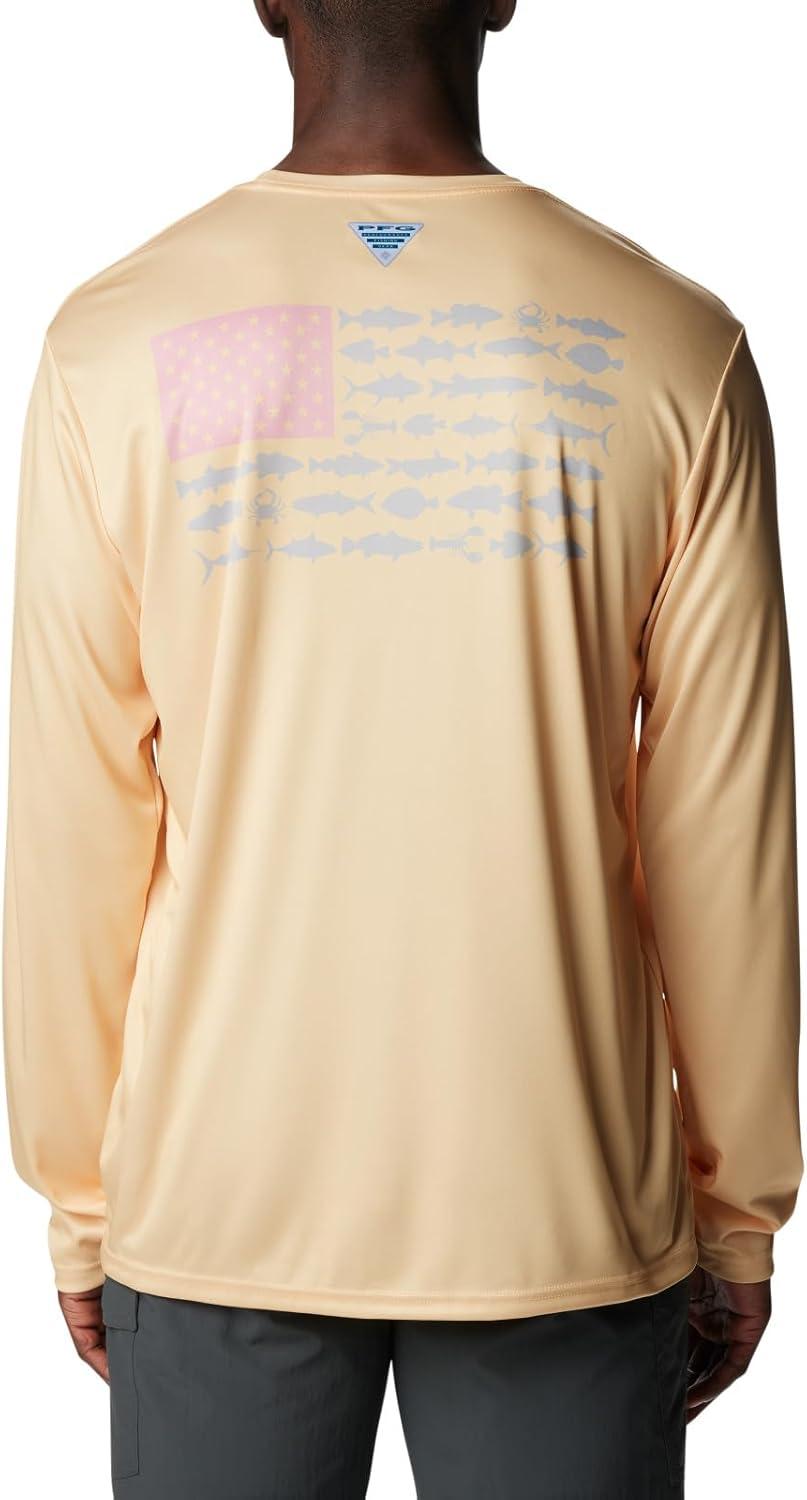 imageColumbia Mens Terminal Tackle PFG Fish Flag Long SleeveCocoa ButterSorbet Mid Atlantic Fish