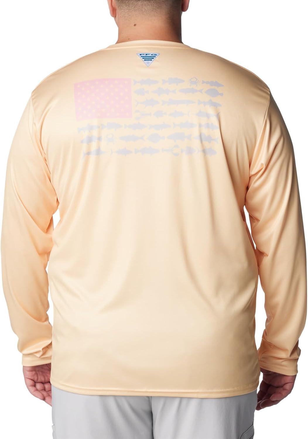 imageColumbia Mens Terminal Tackle PFG Fish Flag Long SleeveCocoa ButterSorbet Mid Atlantic Fish