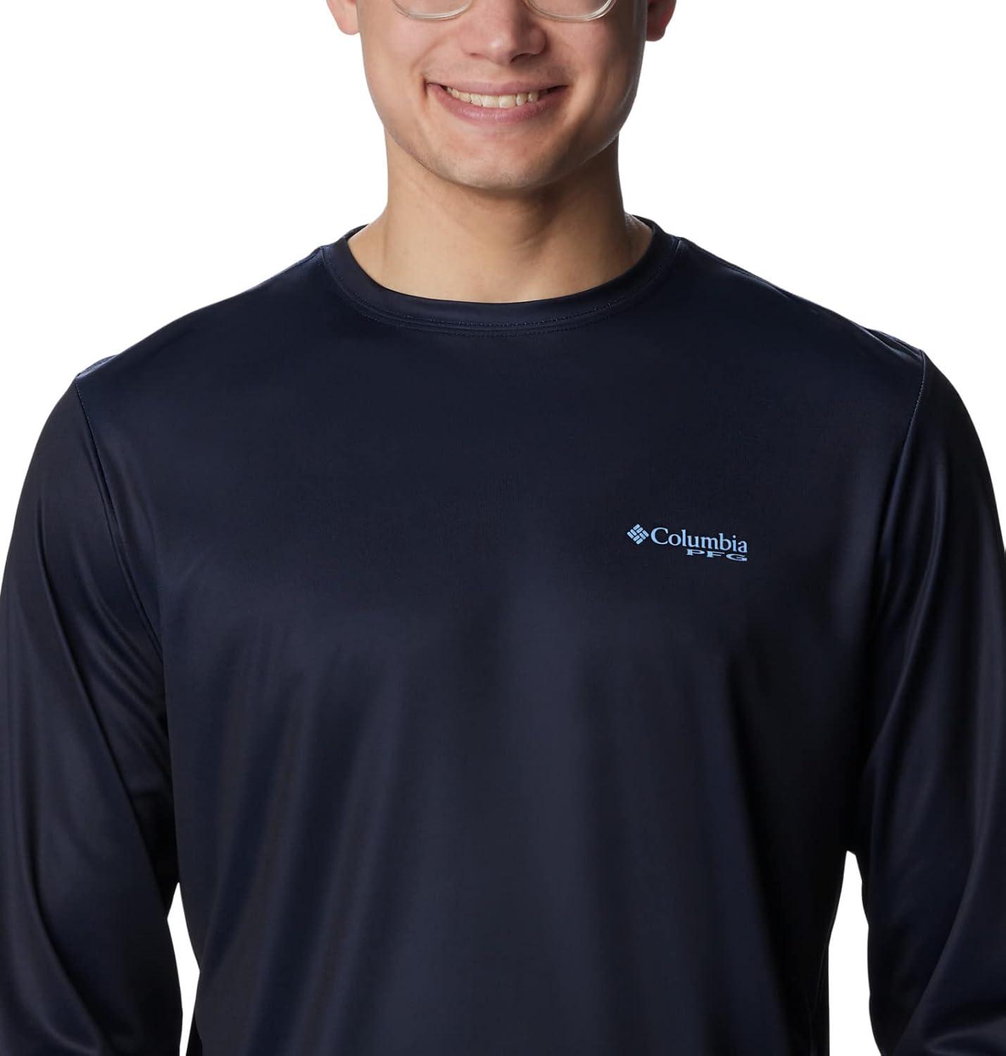imageColumbia Mens Terminal Tackle PFG Fish Flag Long SleeveCollegiate NavyAgate Blue Mid Atlantic