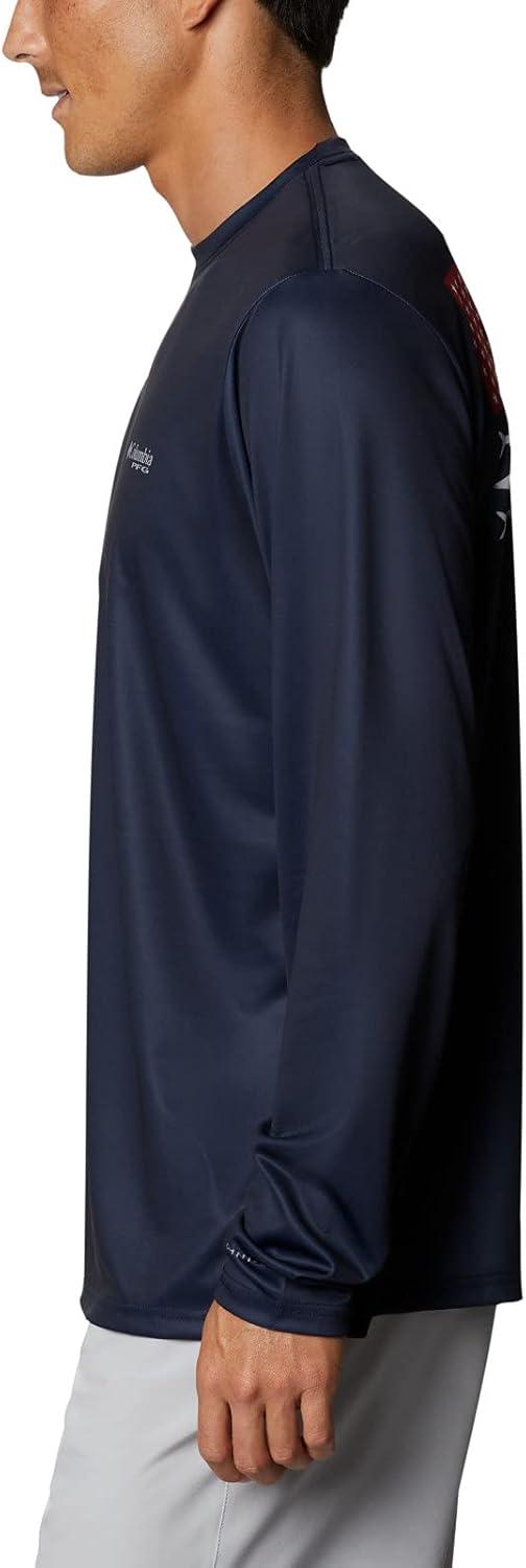 imageColumbia Mens Terminal Tackle PFG Fish Flag Long SleeveCollegiate NavyRed Spark