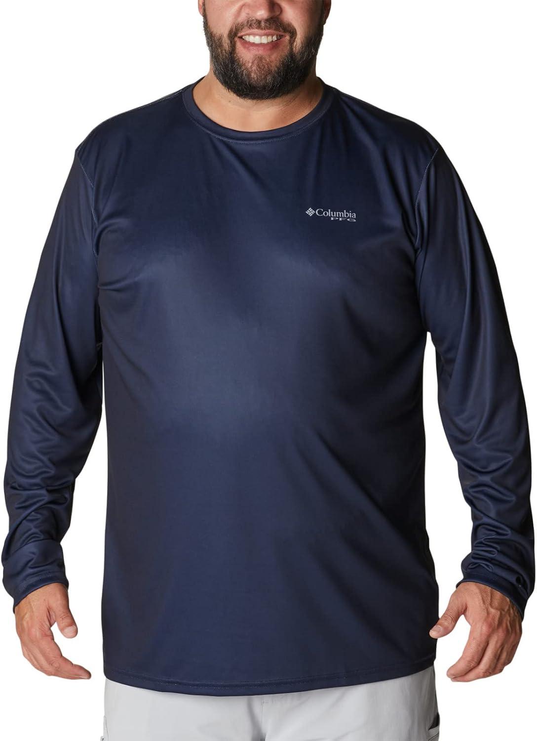 imageColumbia Mens Terminal Tackle PFG Fish Flag Long SleeveCollegiate NavyRed Spark