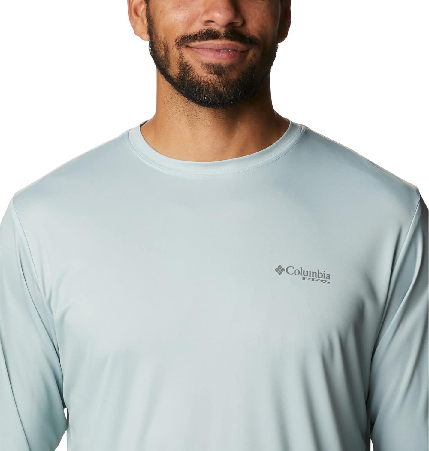 imageColumbia Mens Terminal Tackle PFG Fish Flag Long SleeveCool GreenCypress