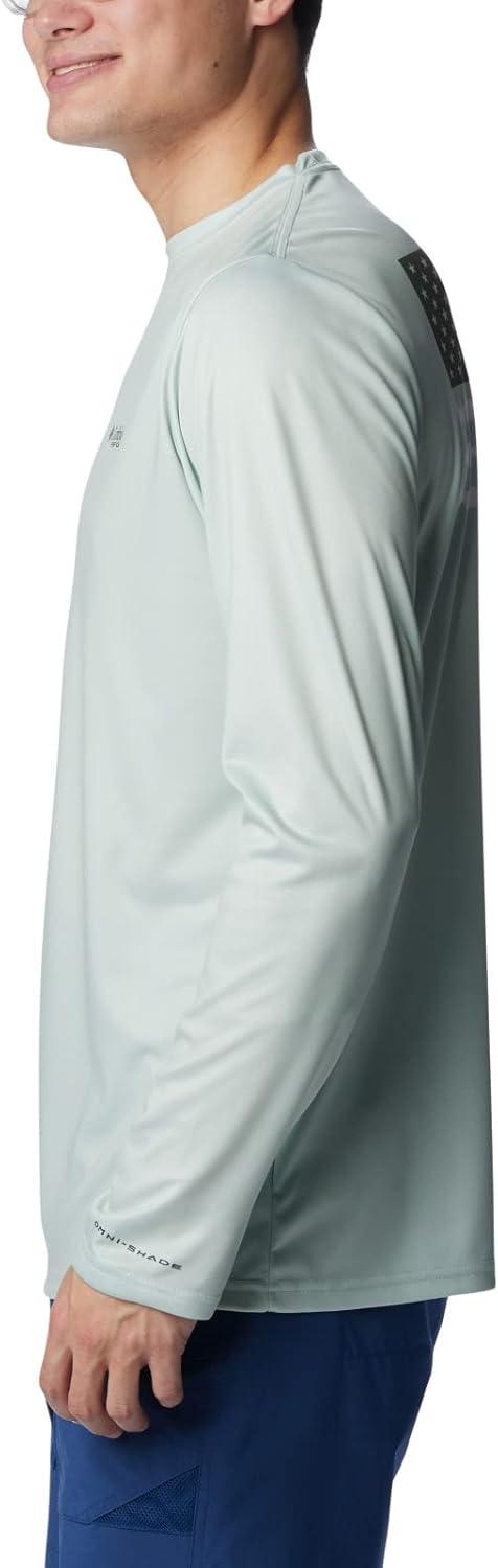 imageColumbia Mens Terminal Tackle PFG Fish Flag Long SleeveCool GreenCypress Alaska Fish