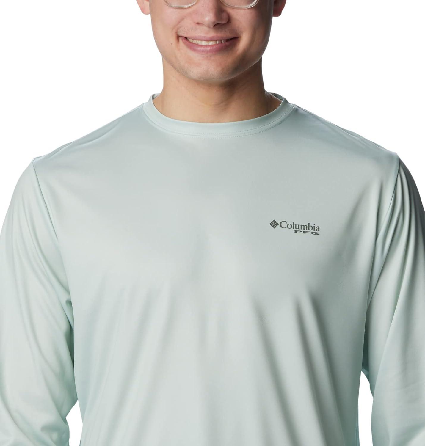imageColumbia Mens Terminal Tackle PFG Fish Flag Long SleeveCool GreenCypress Alaska Fish