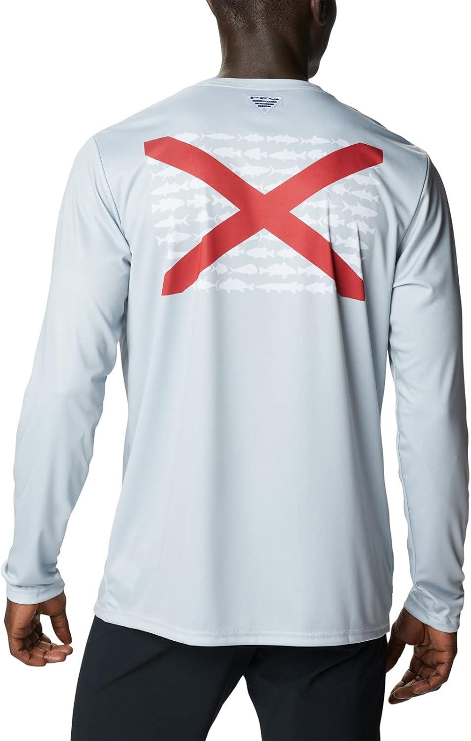 imageColumbia Mens Terminal Tackle PFG Fish Flag Long SleeveCool GreyAl Fish