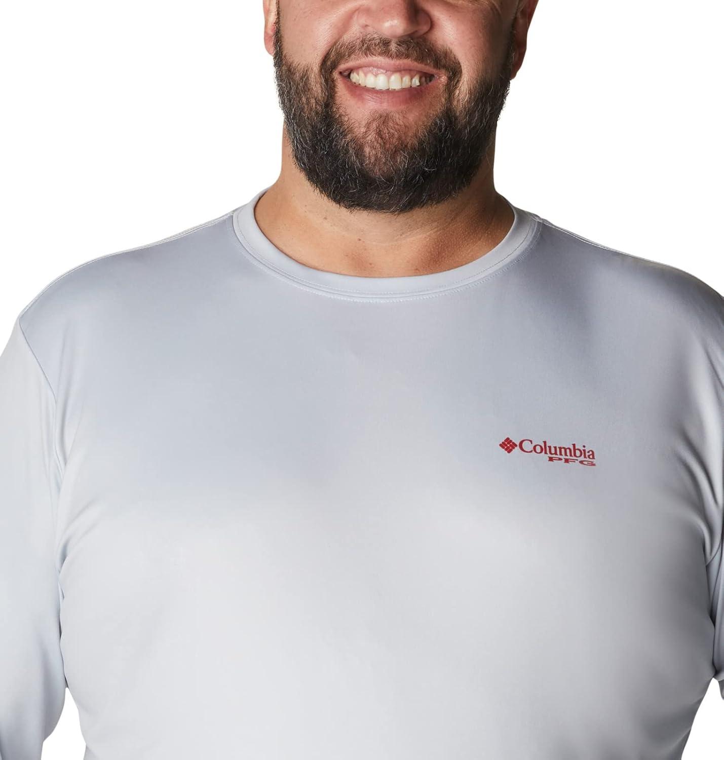 imageColumbia Mens Terminal Tackle PFG Fish Flag Long SleeveCool GreyAl Fish
