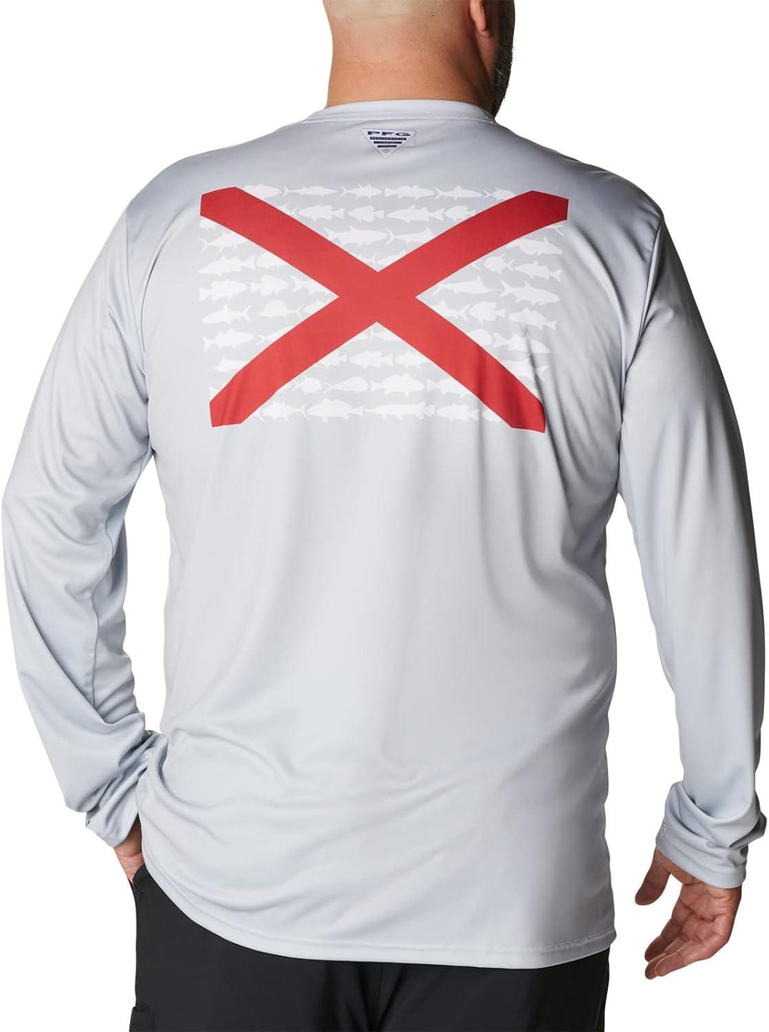 imageColumbia Mens Terminal Tackle PFG Fish Flag Long SleeveCool GreyAl Fish