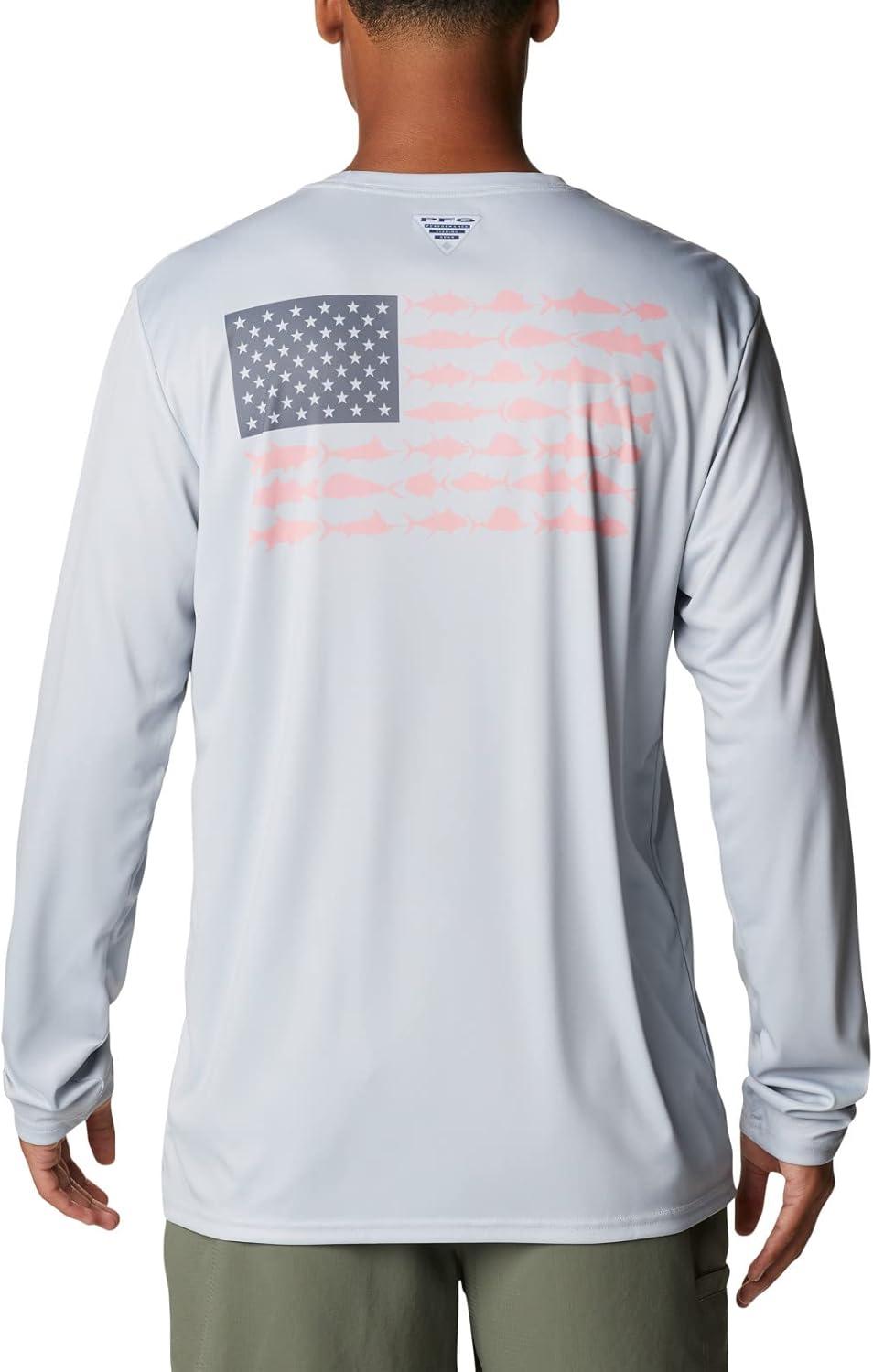 imageColumbia Mens Terminal Tackle PFG Fish Flag Long SleeveCool GreyCity Grey